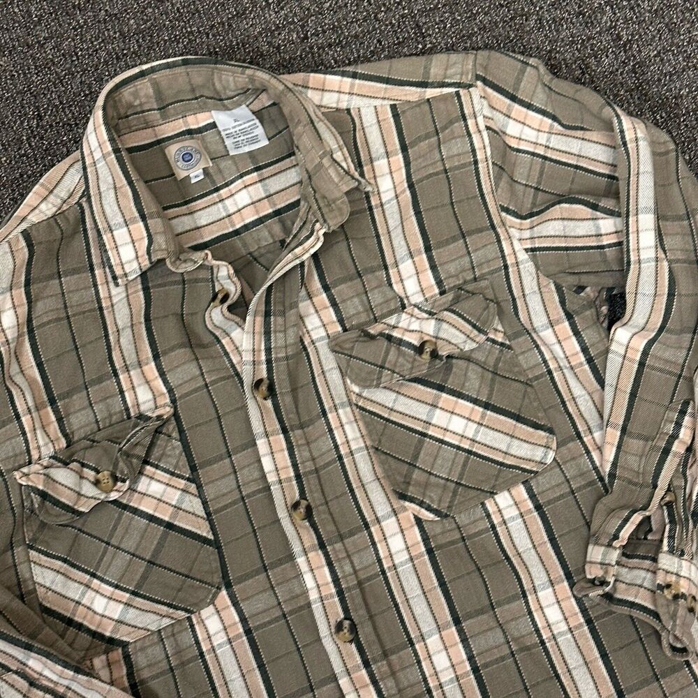 BurryLane Clothing Plaid Flannel Shirt Mens XL‎ Cotton Button Down L/S Outdoor